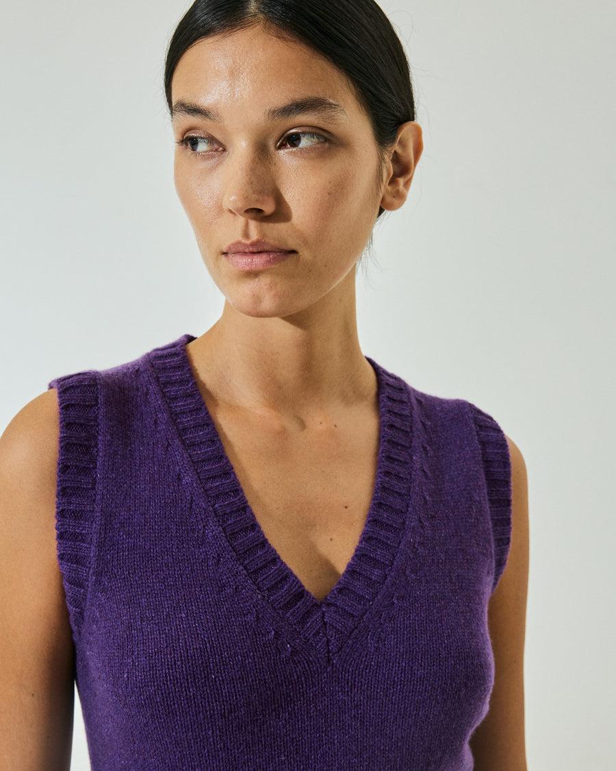 Scaglione GILET SOFT HYBRID CASHMERE PURPLE Cyber Monday