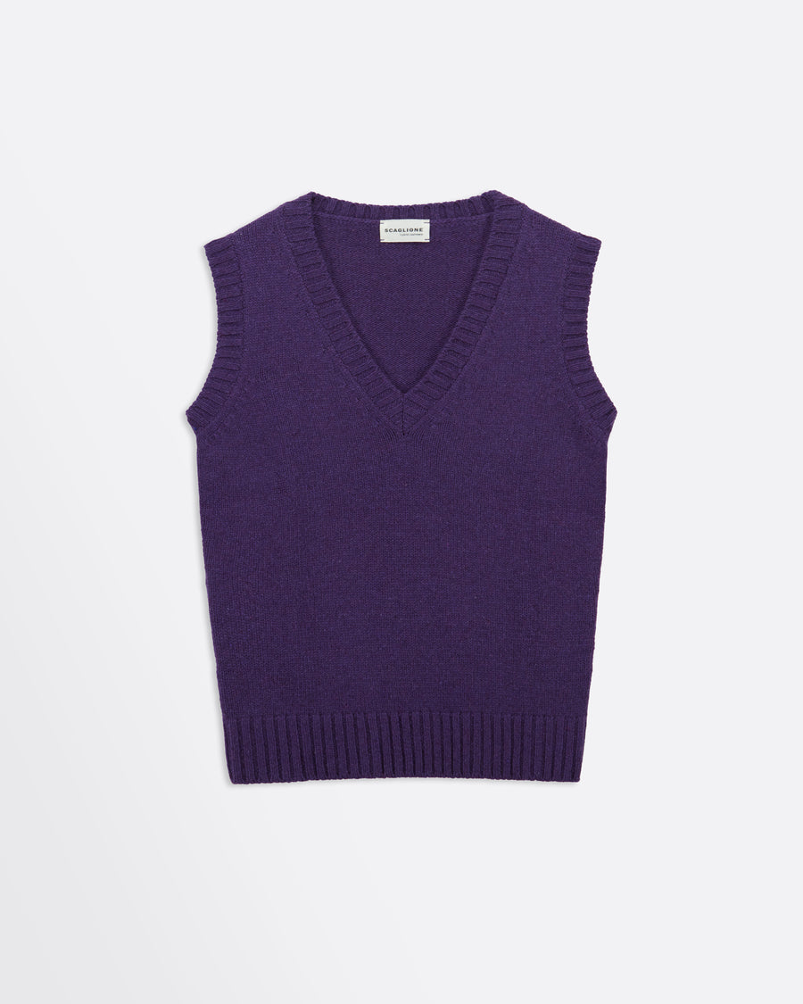 Scaglione GILET SOFT HYBRID CASHMERE PURPLE Cyber Monday