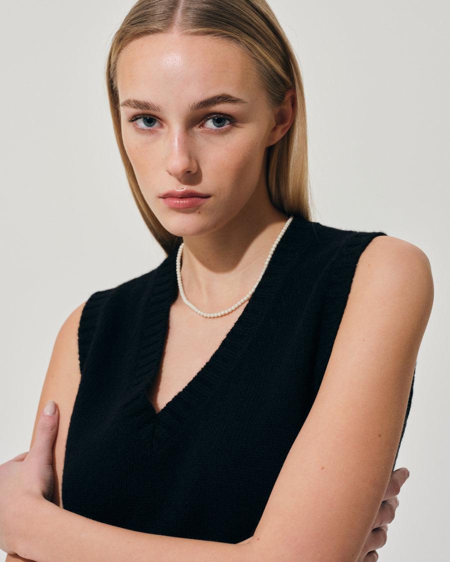 Scaglione GILET SOFT HYBRID CASHMERE BLACK Offerta Pasqua
