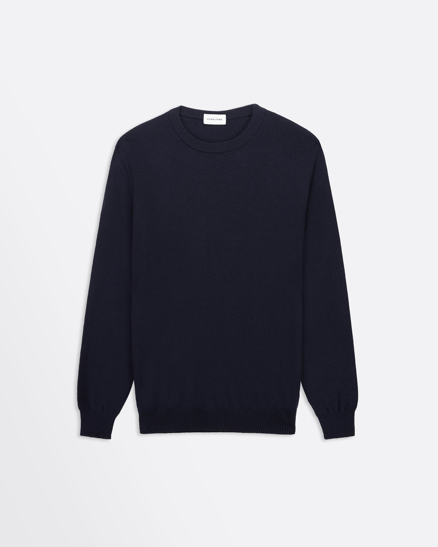 Scaglione ROUNDNECK SEAMLESS MERINO NAVY Vendita calda