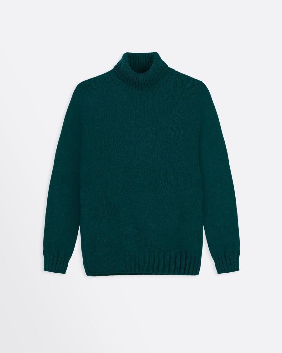 Scaglione TURTLE NECK SOFT HYBRD CASHMERE FOREST Prezzo basso
