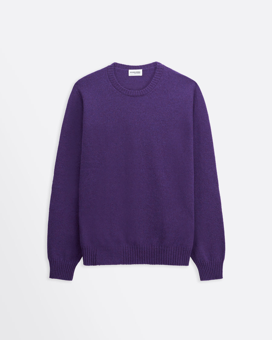 Scaglione ROUNDNECK SEAMLESS HYBRD CASHMERE CASH PURPLE Only for today
