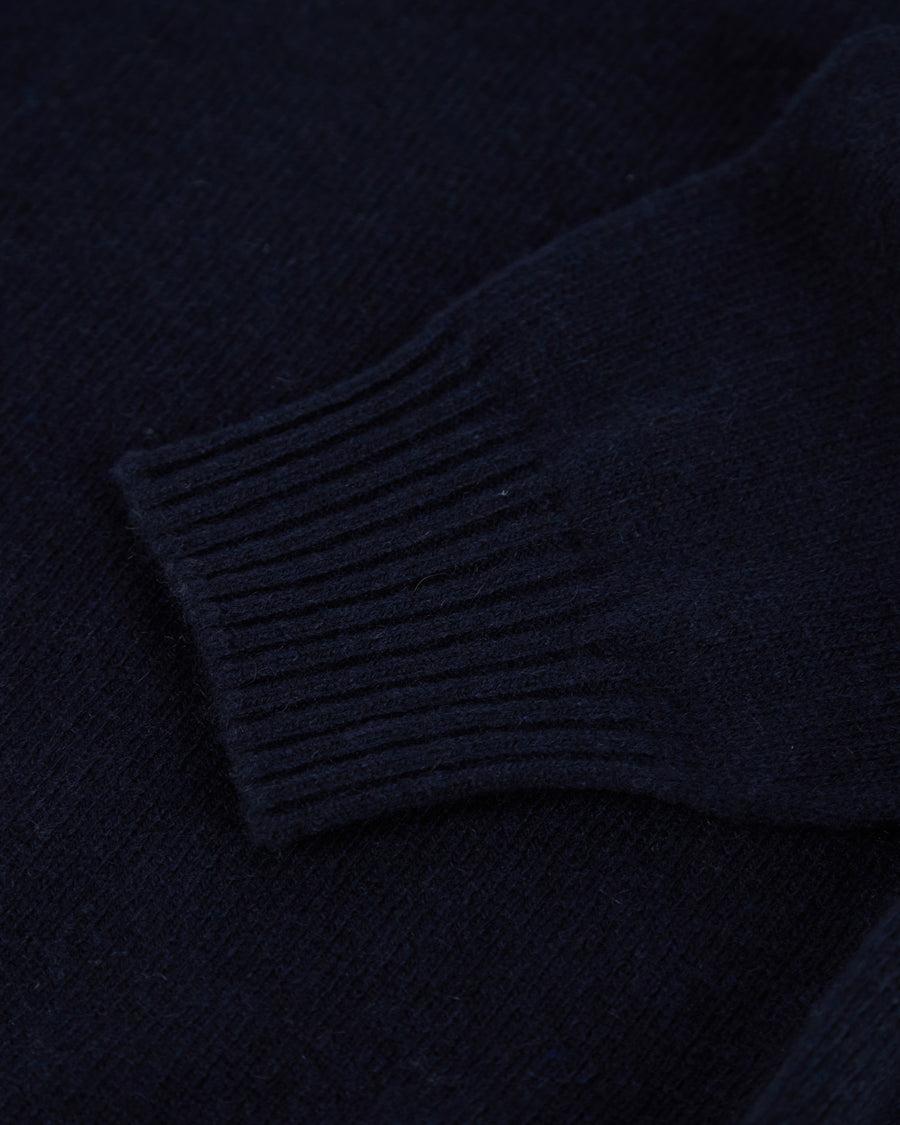Scaglione ROUNDNECK SEAMLESS HYBRD CASHMERE CASH NAVY Sostegno trimestrale