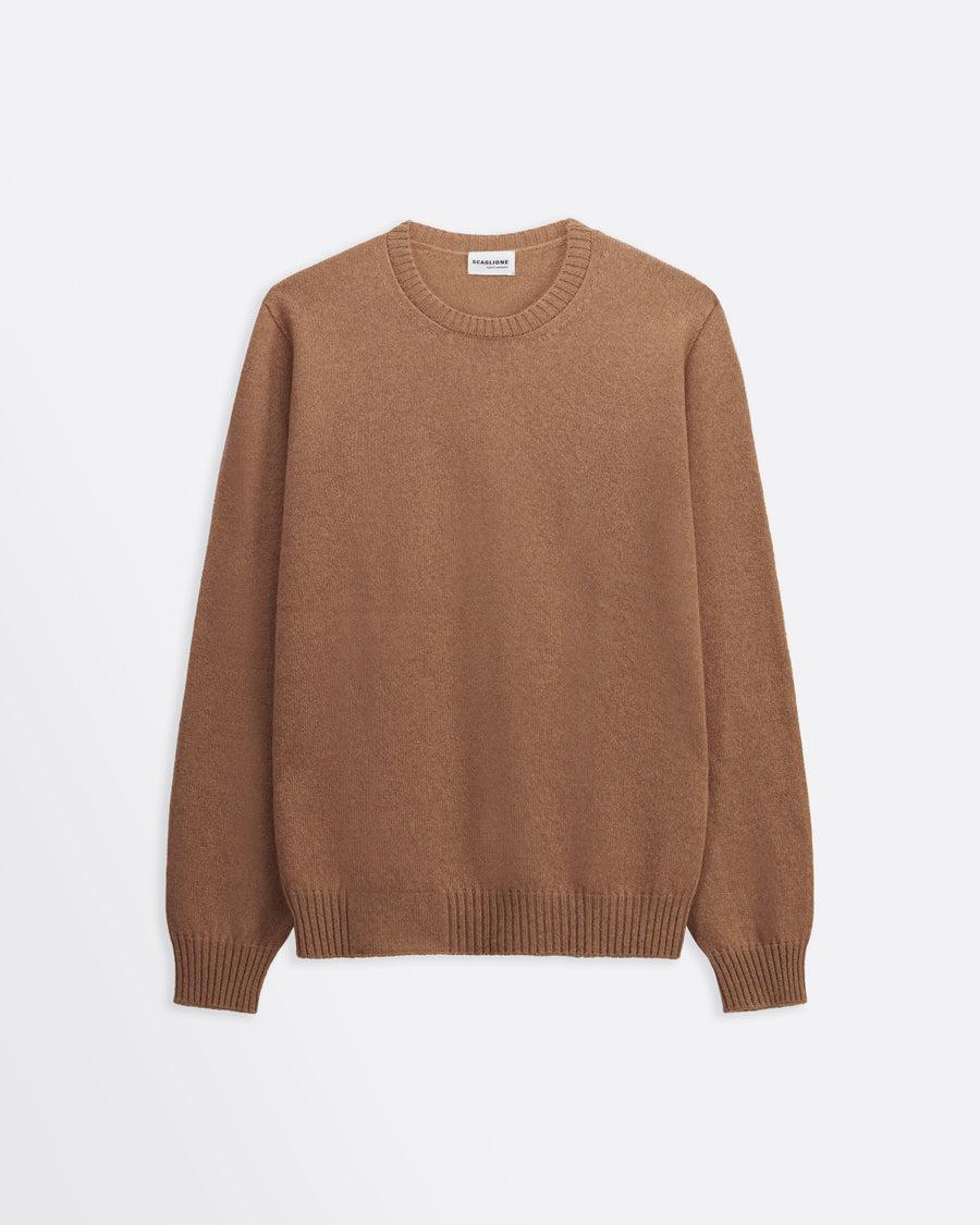 Scaglione ROUNDNECK SEAMLESS HYBRD CASHMERE CASH CARAMEL Discount Store per i nuovi prodotti
