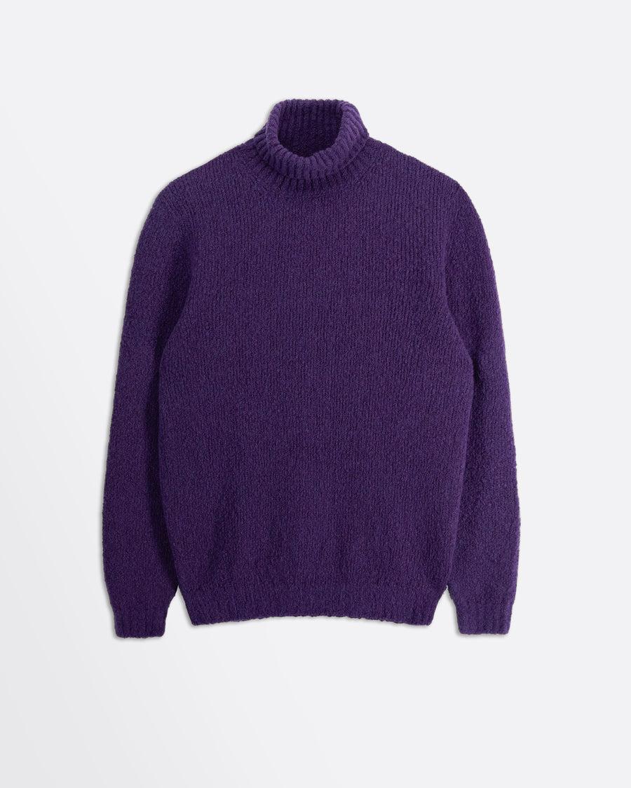 Scaglione TURTLENECK SEAMLESS PUFFED CASHMERE PURPLE Super sconto