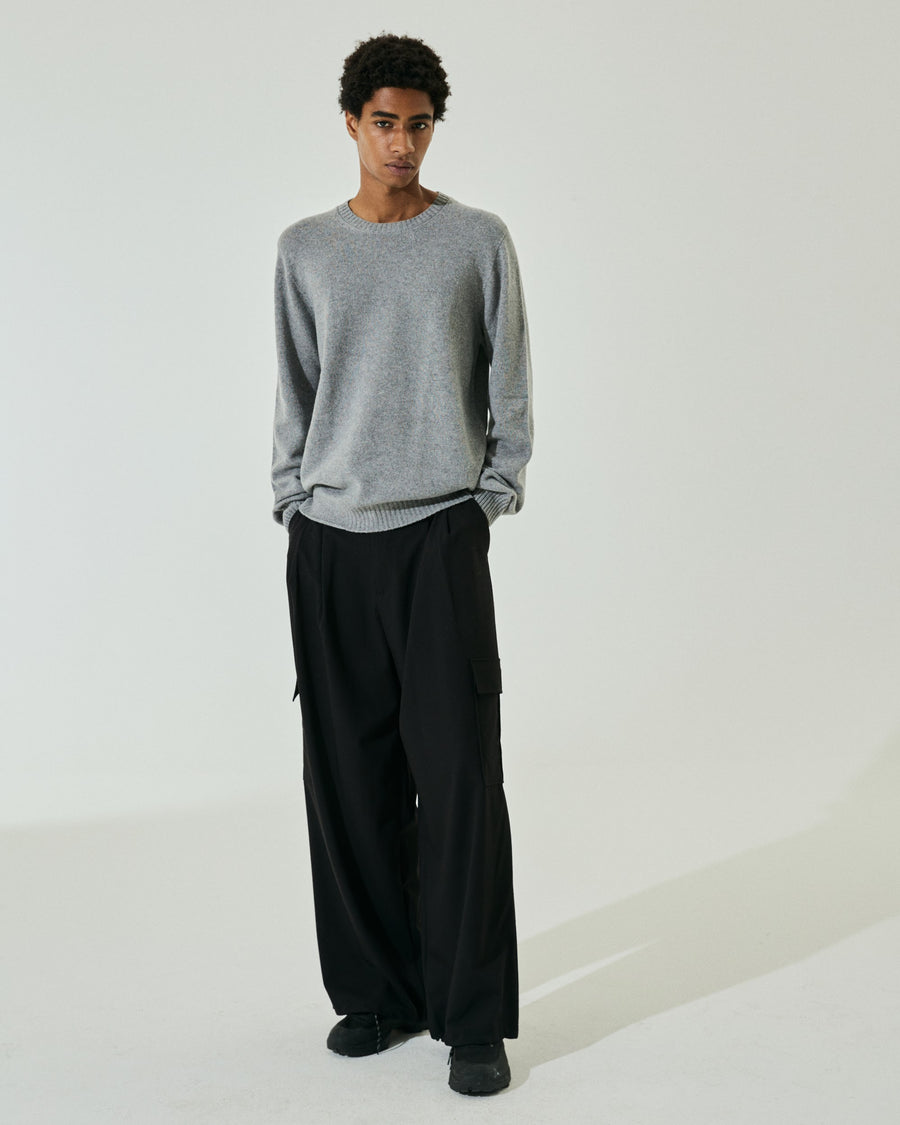 Scaglione ROUNDNECK SEAMLESS HYBRD CASHMERE CASH GREY Enormi sconti