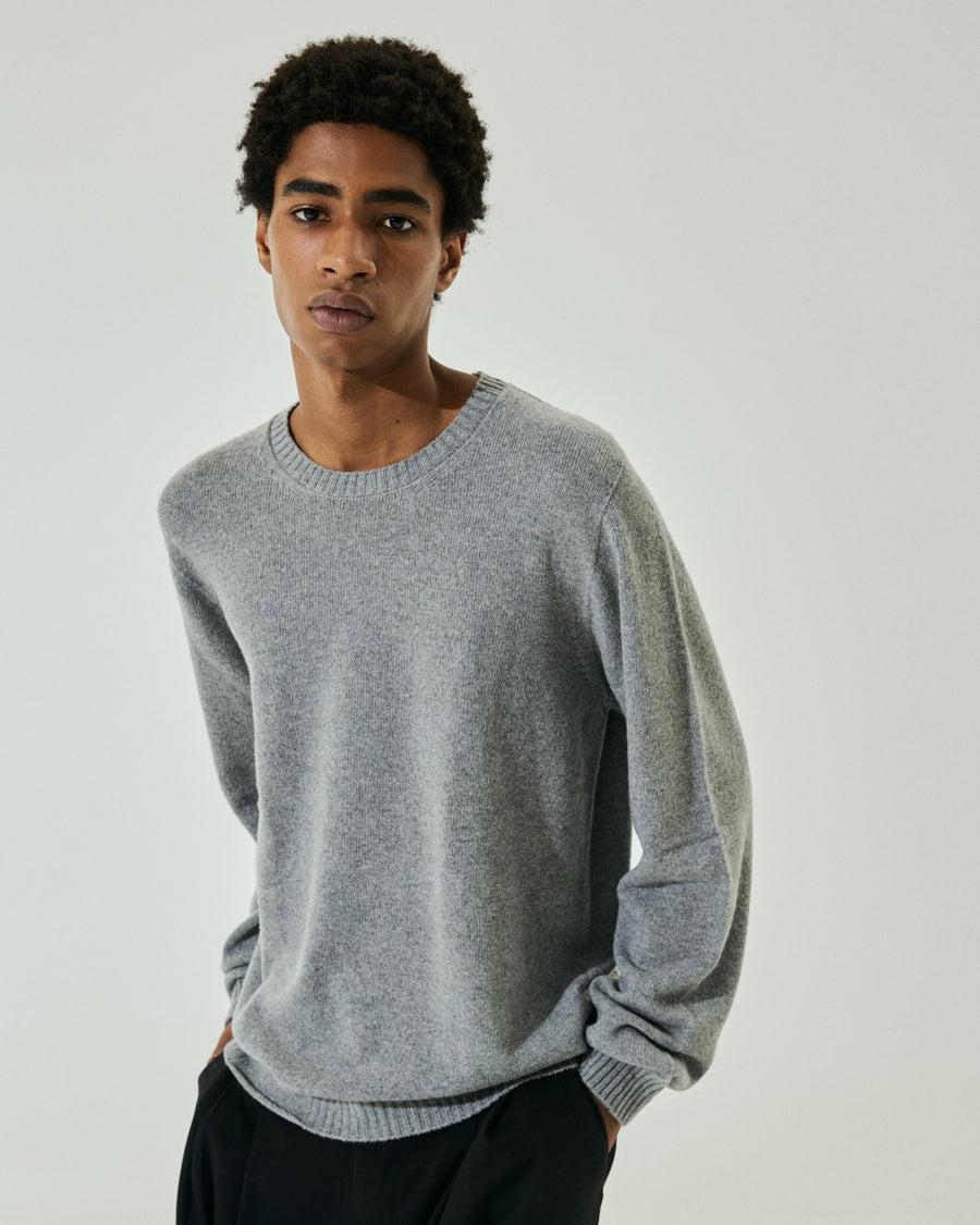 Scaglione ROUNDNECK SEAMLESS HYBRD CASHMERE CASH GREY Enormi sconti
