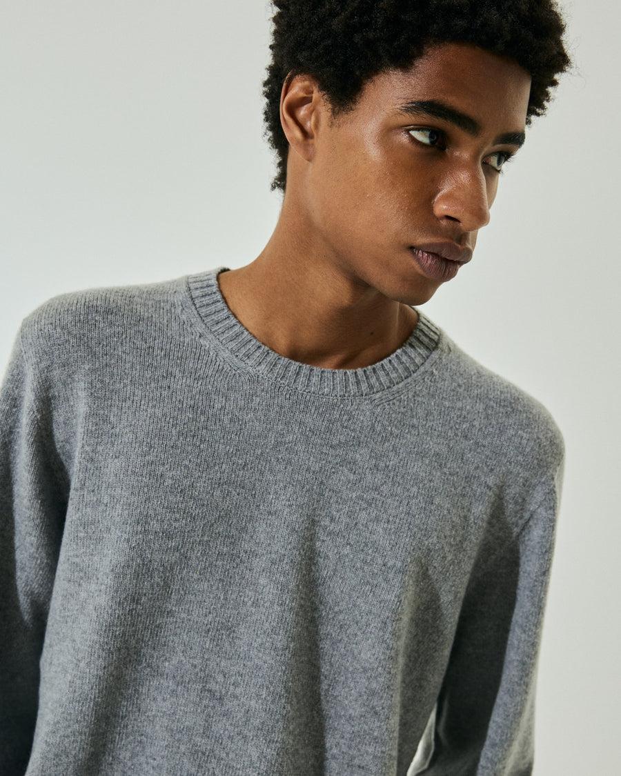 Scaglione ROUNDNECK SEAMLESS HYBRD CASHMERE CASH GREY Enormi sconti