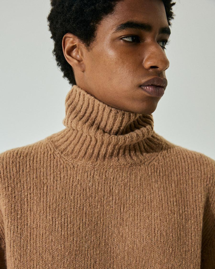 Scaglione TURTLENECK SEAMLESS PUFFED CASHMERE CAMEL 50% di sconto con spedizione gratuita