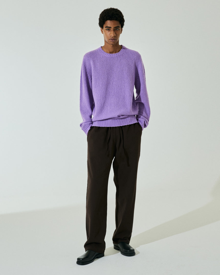 Scaglione ROUNDNECK SEAMLESS PUFFED CASHMERE LILAC Trasporto libero internazionale