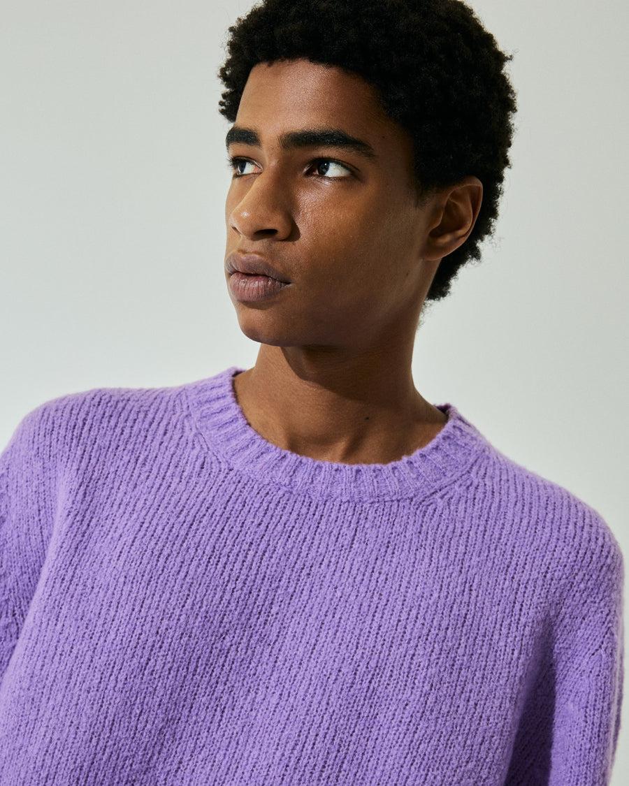 Scaglione ROUNDNECK SEAMLESS PUFFED CASHMERE LILAC Trasporto libero internazionale