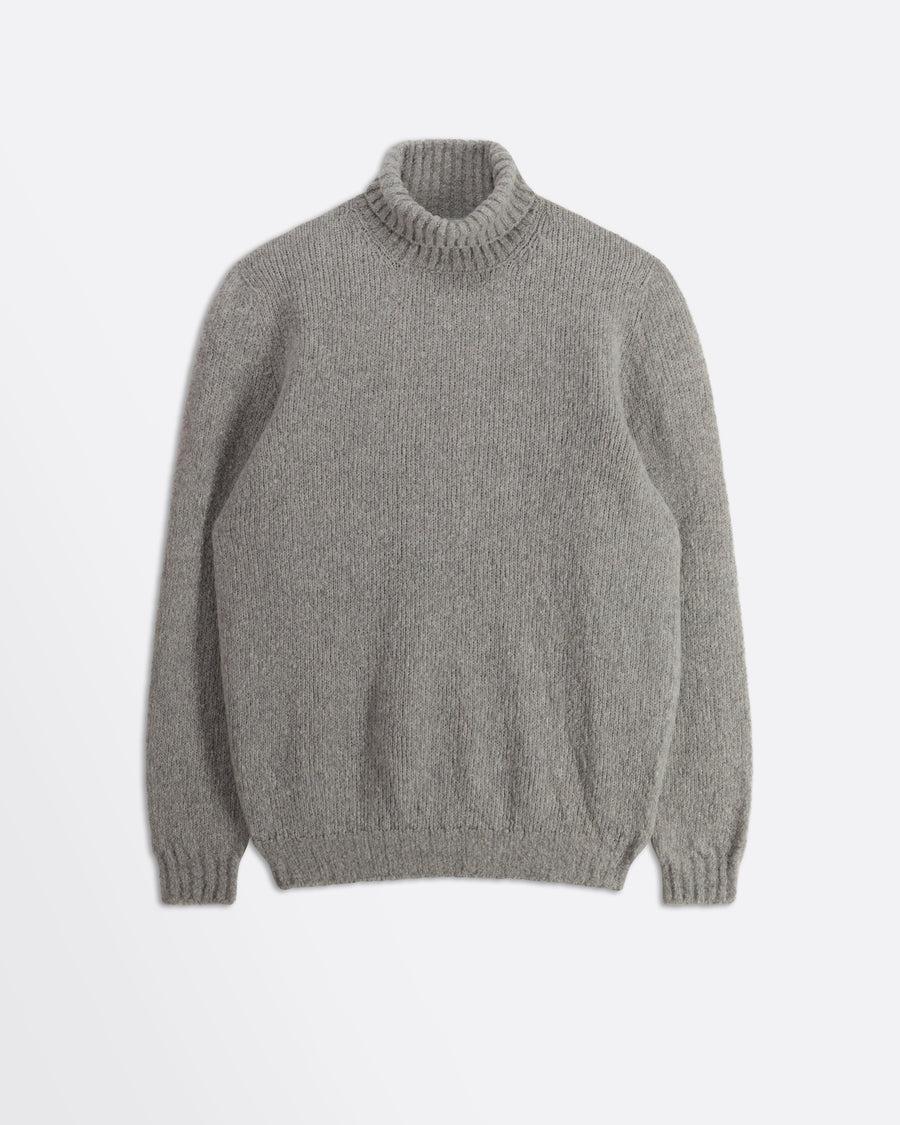 Scaglione TURTLE NECK SEAMLESS PUFFED CASHMERE LT GREY Pezzi Unici