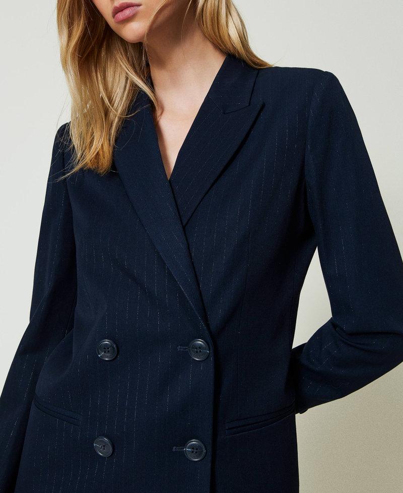 Scee by twin set Giacca blazer gessata lurex Fino Al -60%