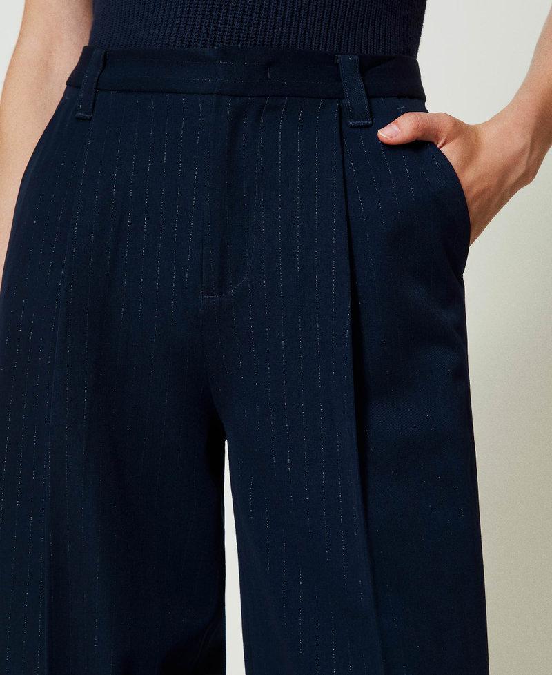 Scee by twin set Pantaloni wide leg gessati lurex Affare Del Giorno