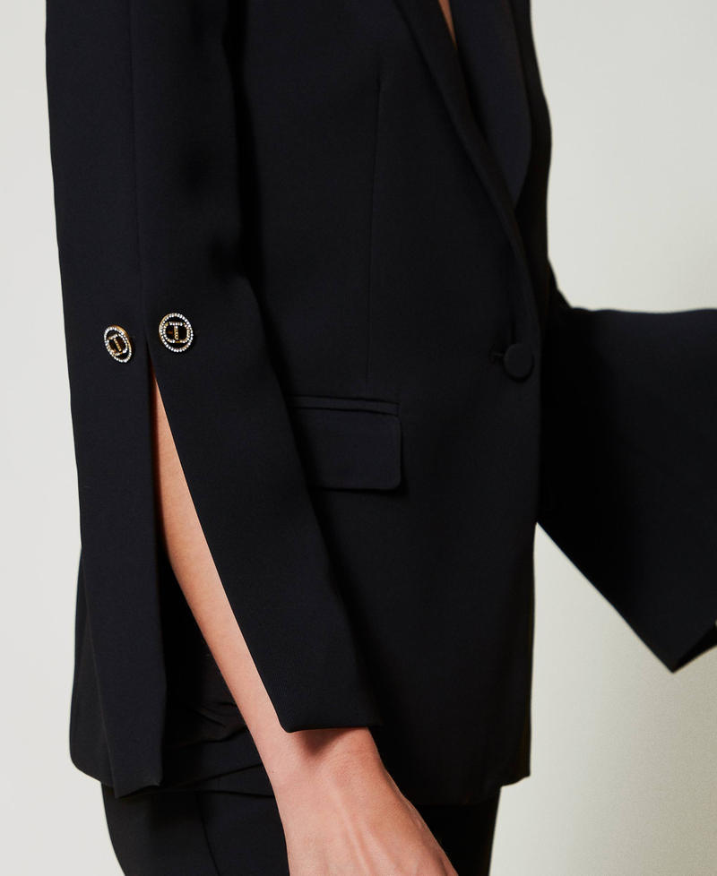 Scee by twin set Giacca blazer in crêpe cady con gemelli Convenienza
