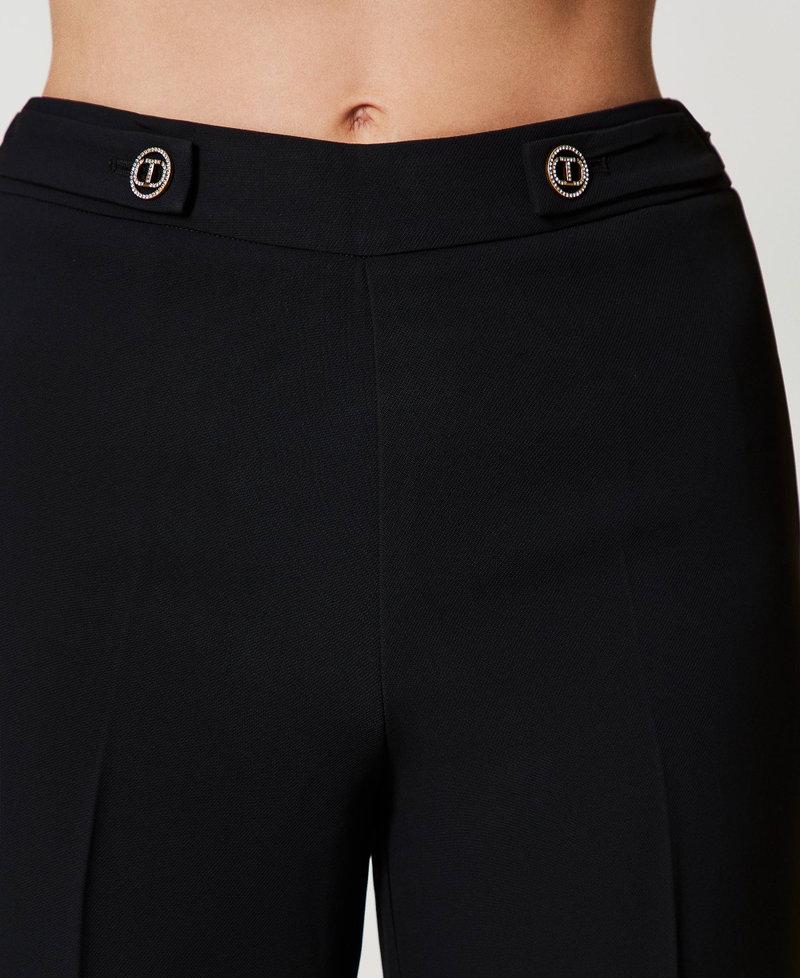 Scee by twin set Pantaloni straight leg in crêpe cady Novità
