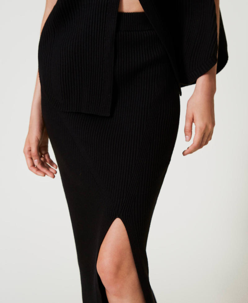 Scee by twin set Gonna longuette in maglia a costine Presa