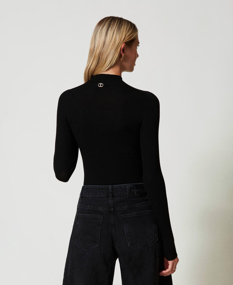 Scee by twin set Maglia lupetto seamless in lana Offerta