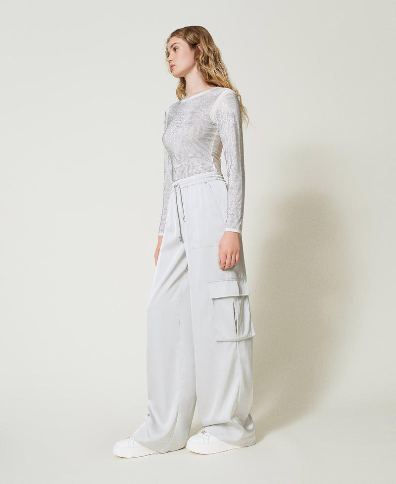 Scee by twin set Pantaloni cargo in raso Online