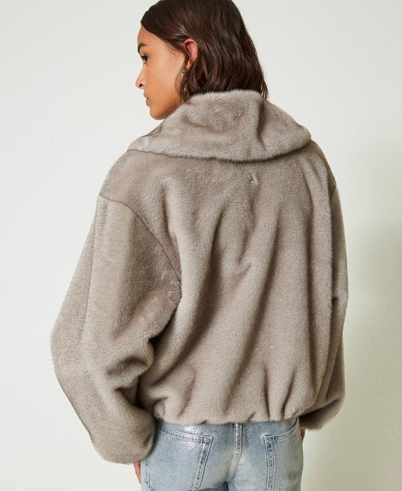Scee by twin set Giacca corta in faux fur Outlet