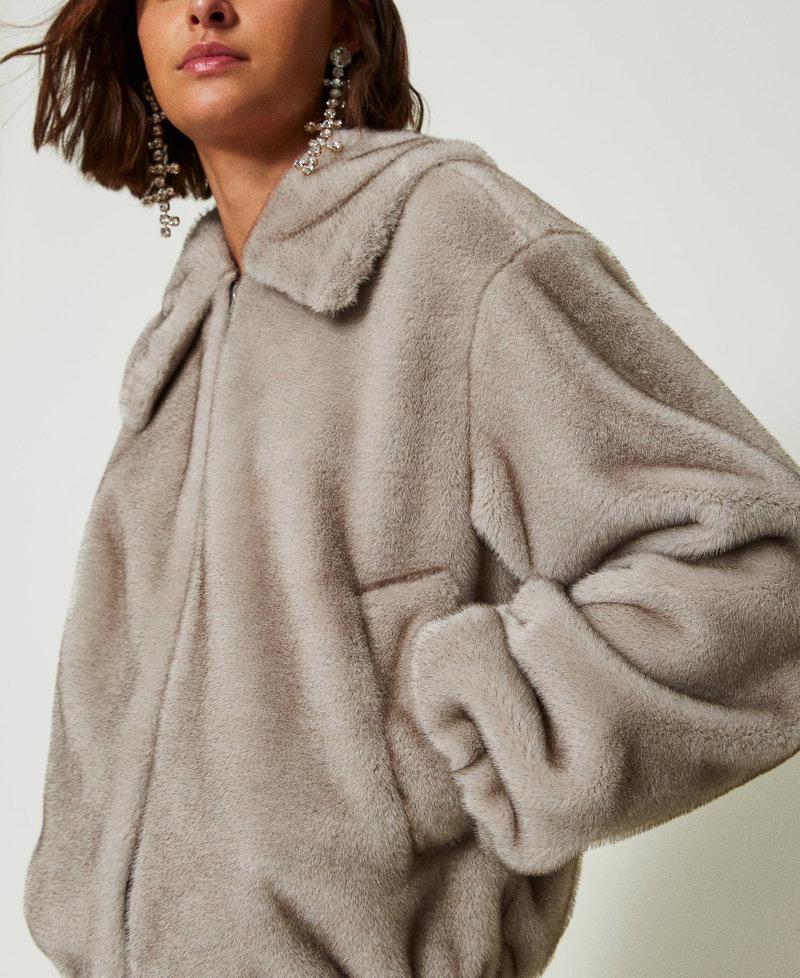Scee by twin set Giacca corta in faux fur Outlet