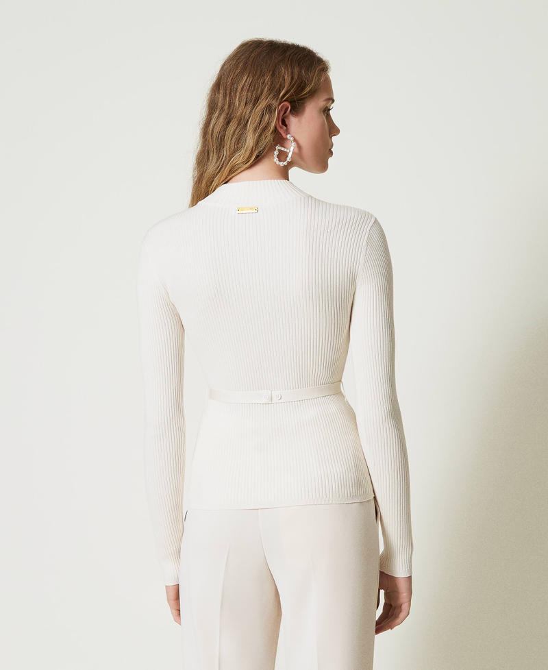 Scee by twin set Maglia lupetto con cintura In Vendita