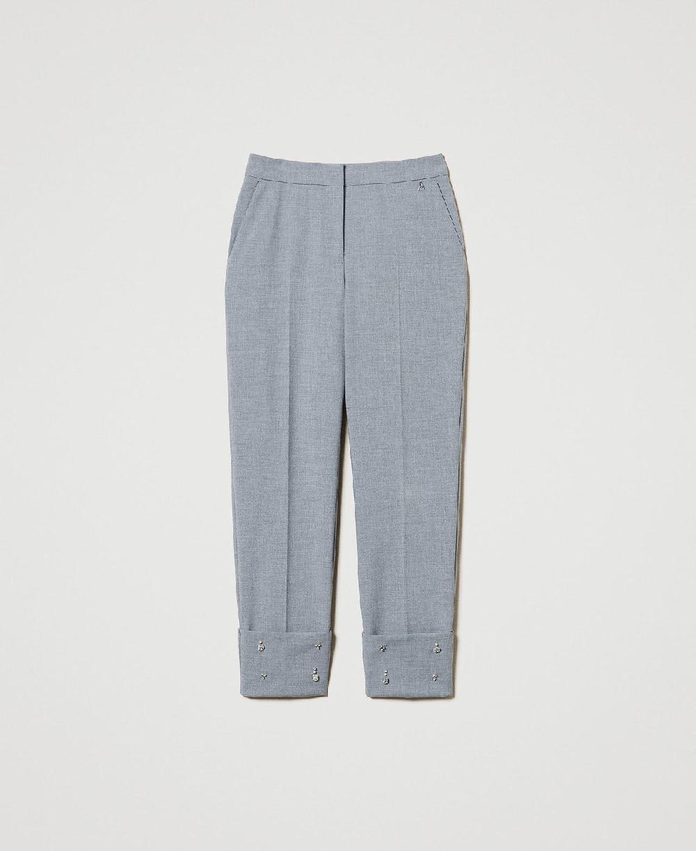 Scee by twin set Pantaloni con ricami a mano Hotsell