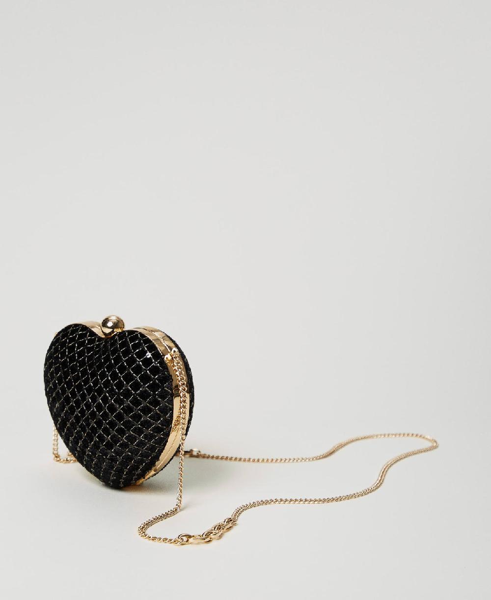 Scee by twin set Clutch 'Coup de coeur' in velluto ricamato I Più Venduti