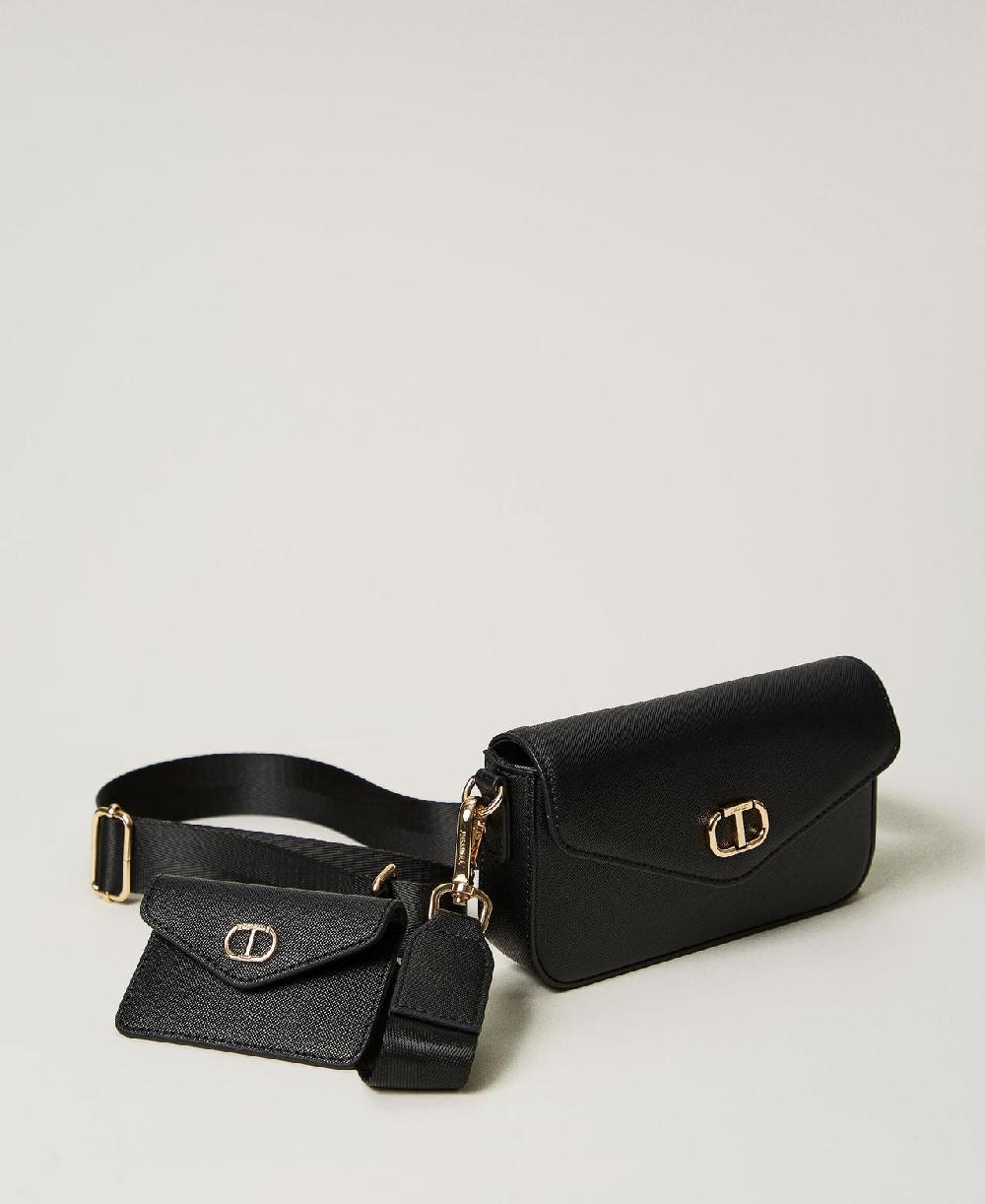 Scee by twin set Mini borsa a tracolla con portacarte Italy