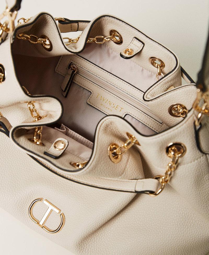 Scee by twin set Borsa shopper con Oval T e manici coulisse Qualità