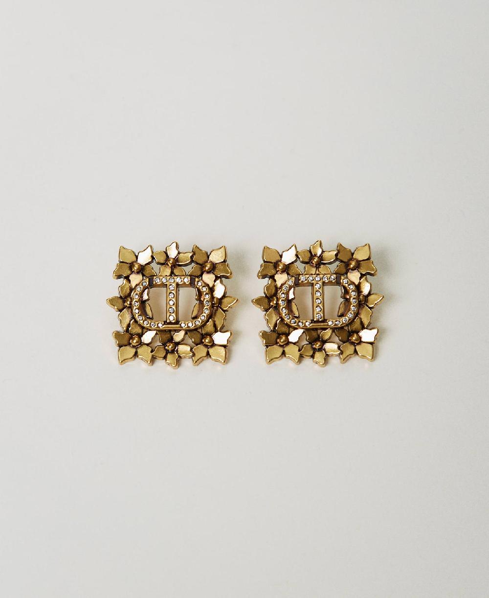 Scee by twin set Orecchini Oval T con motivo floreale Negozi Online