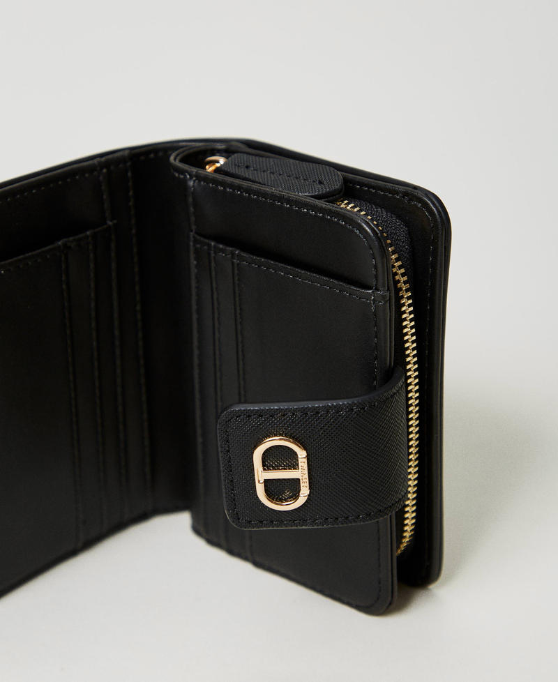 Scee by twin set Portafoglio con zip e bottone Oval T Consegna Veloce