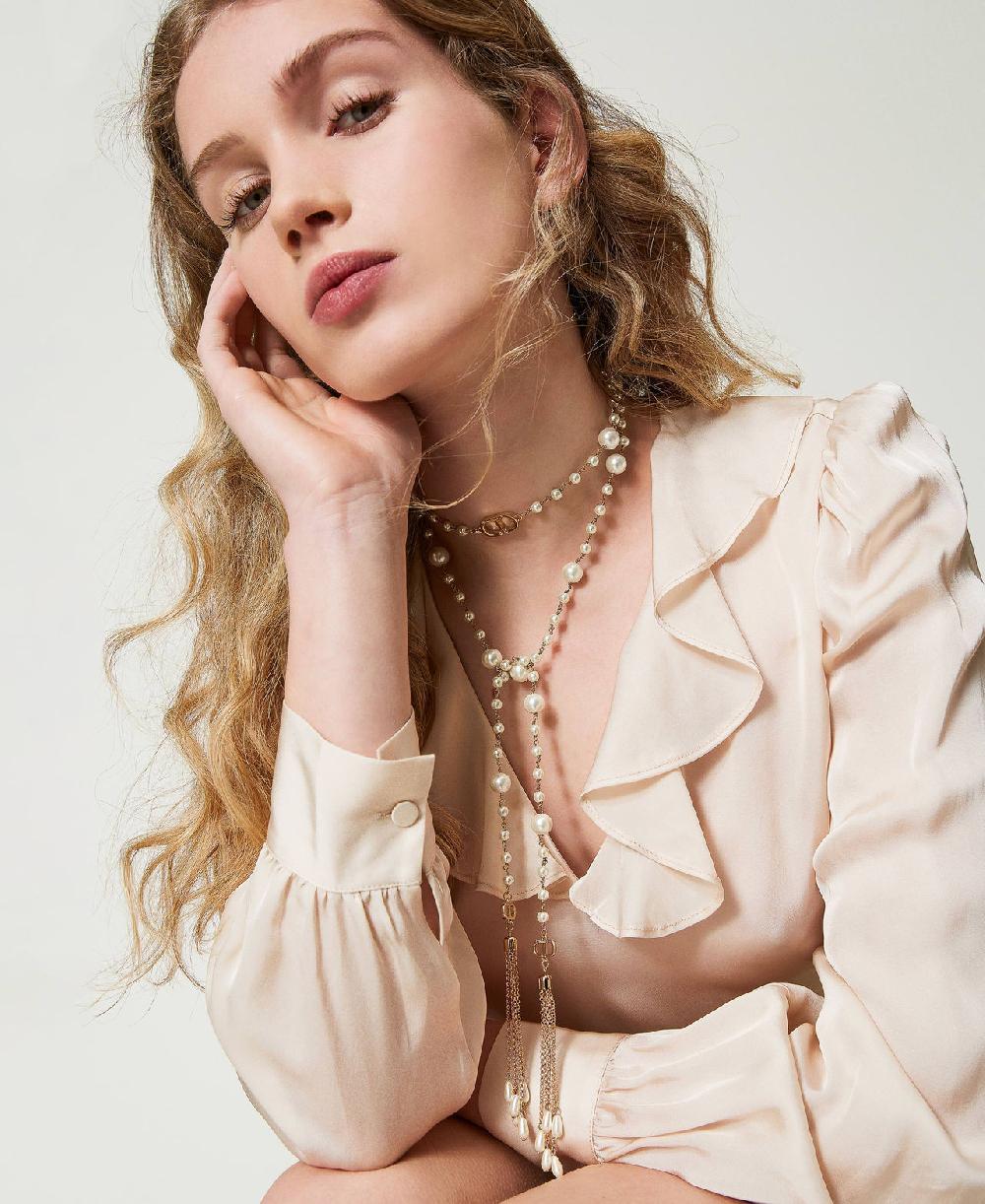 Scee by twin set Collana regolabile con nappe pendenti Affare Del Giorno