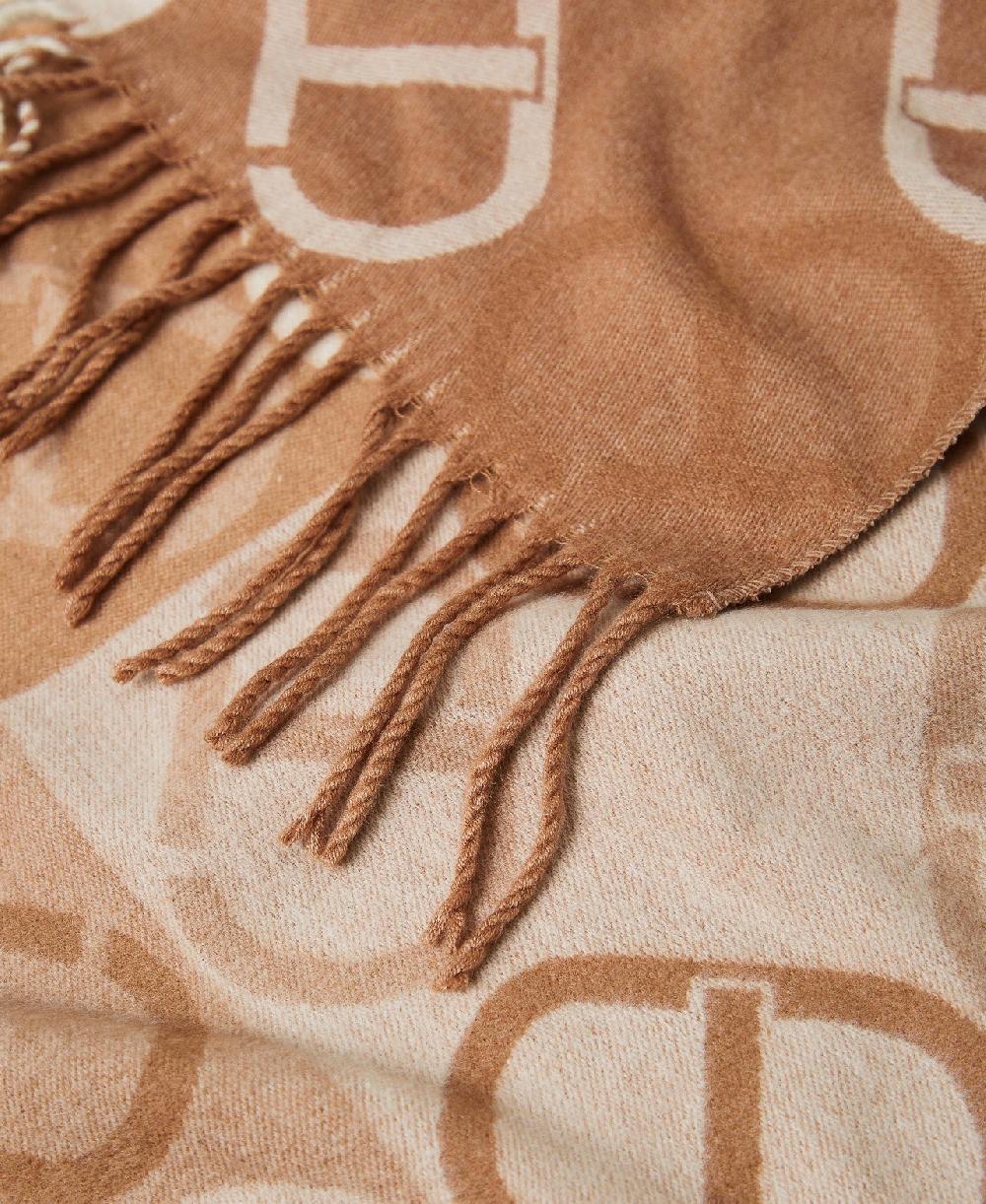 Scee by twin set Stola in panno jacquard con Oval T Presa