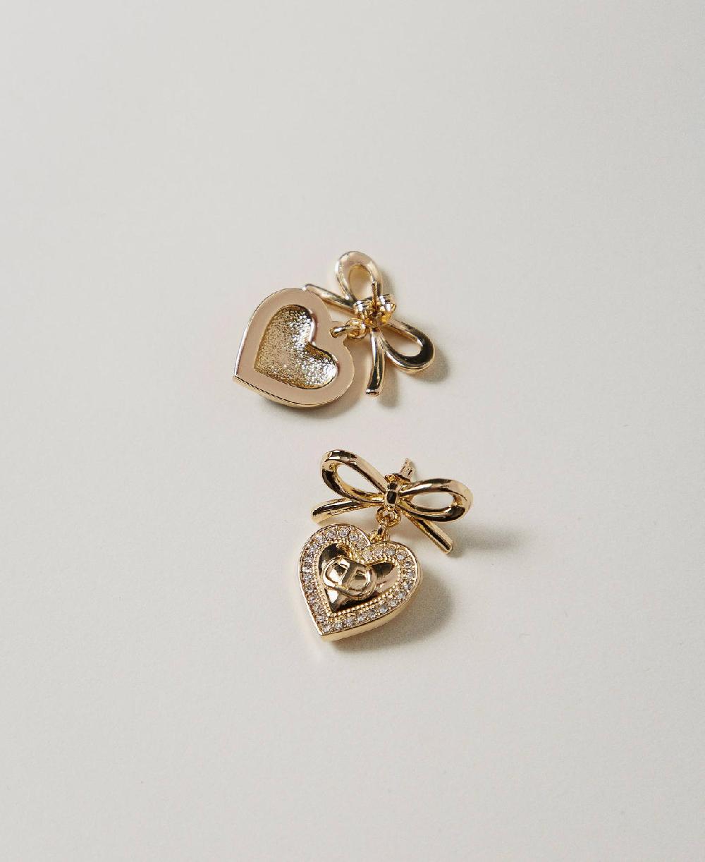 Scee by twin set Orecchini a cuore con strass e Oval T Economico