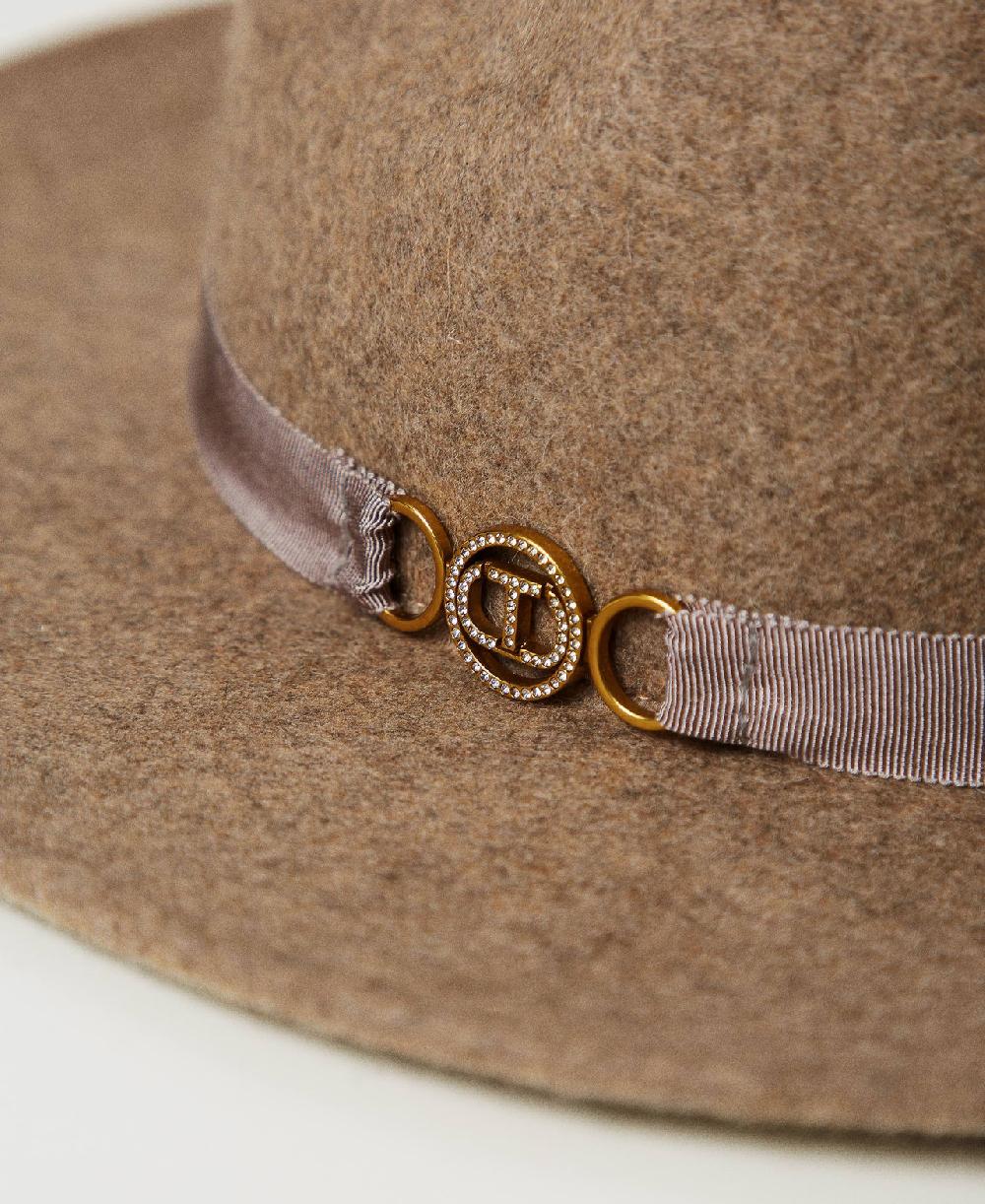 Scee by twin set Cappello in panno con Oval T Online