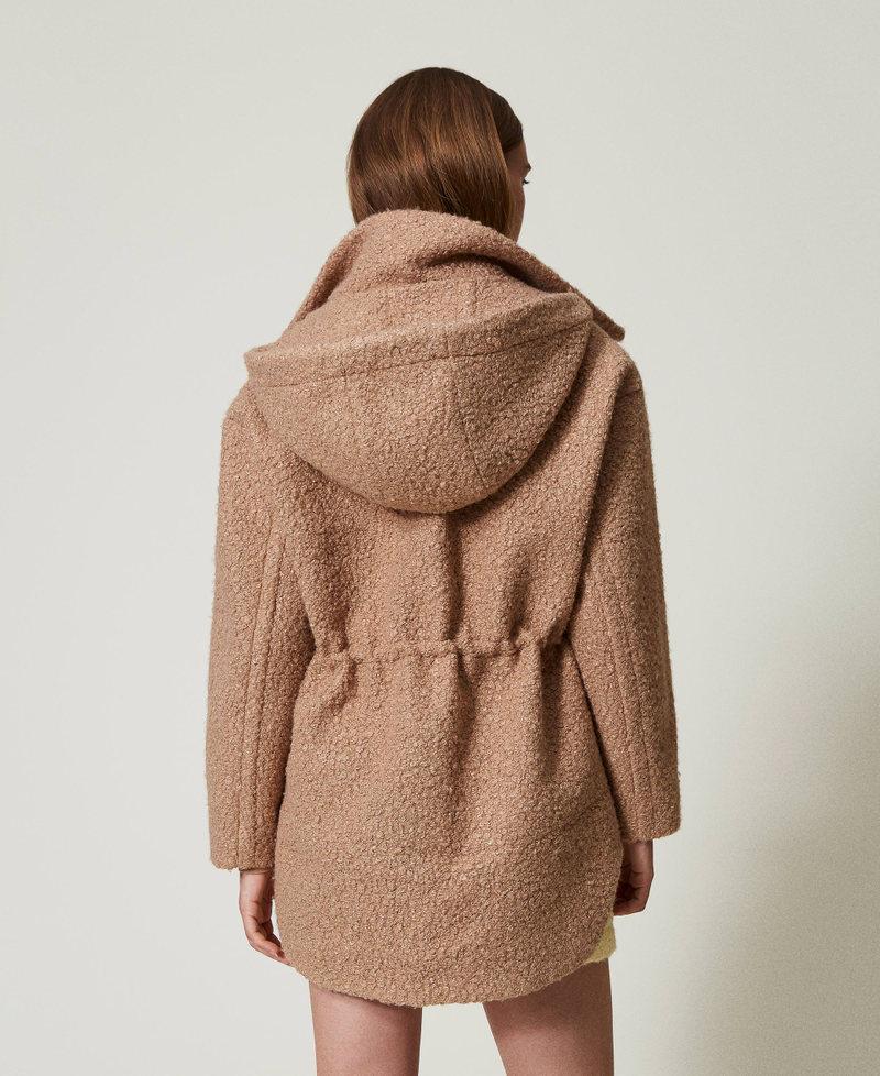 Scee by twin set Cappotto parka in panno arricciato Vendita Economica