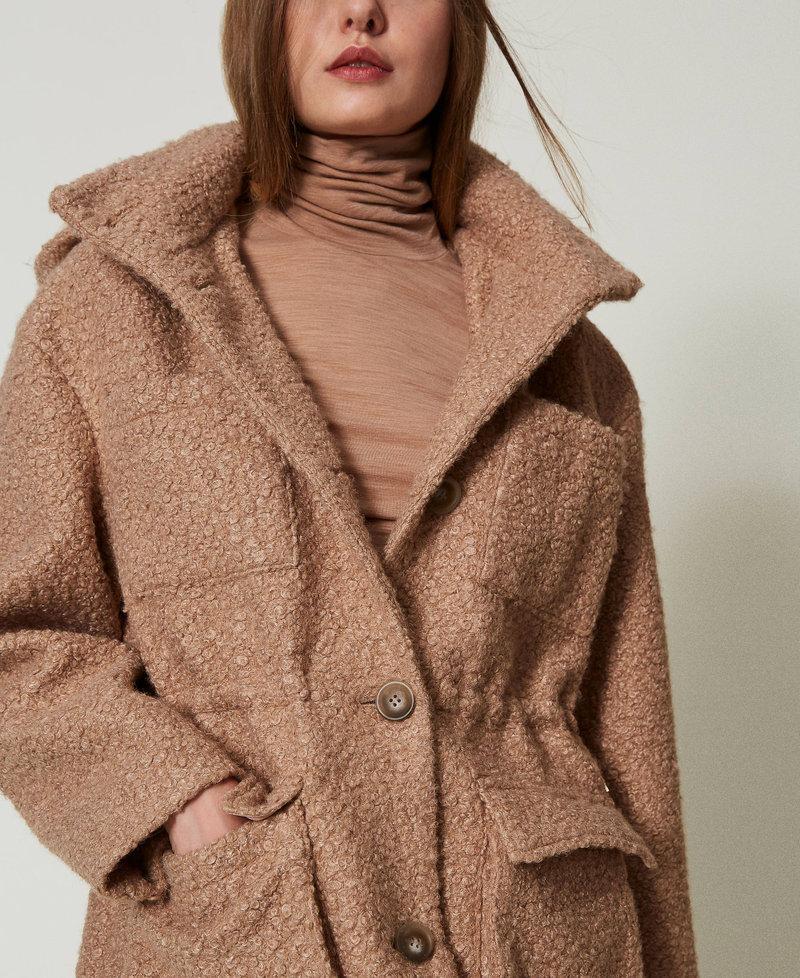 Scee by twin set Cappotto parka in panno arricciato Vendita Economica