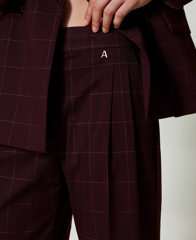 Scee by twin set Pantaloni a palazzo check con lurex In Saldo
