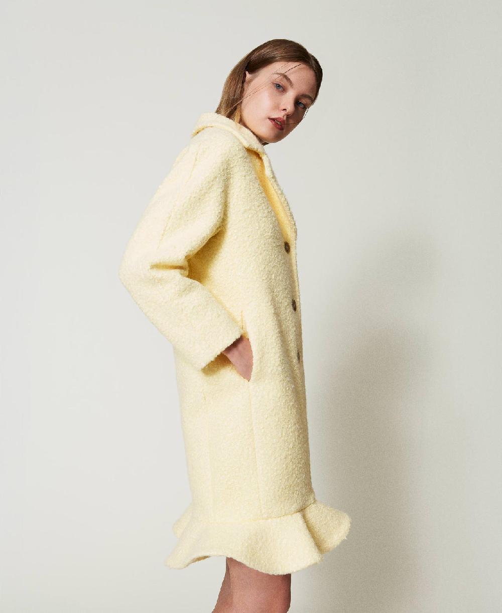 Scee by twin set Cappotto in panno arricciato Nuova