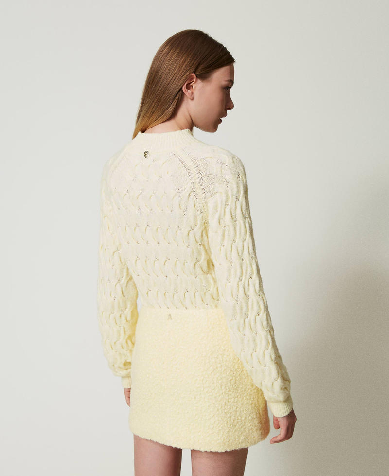 Scee by twin set Maglia lupetto in misto lana con trecce Moda
