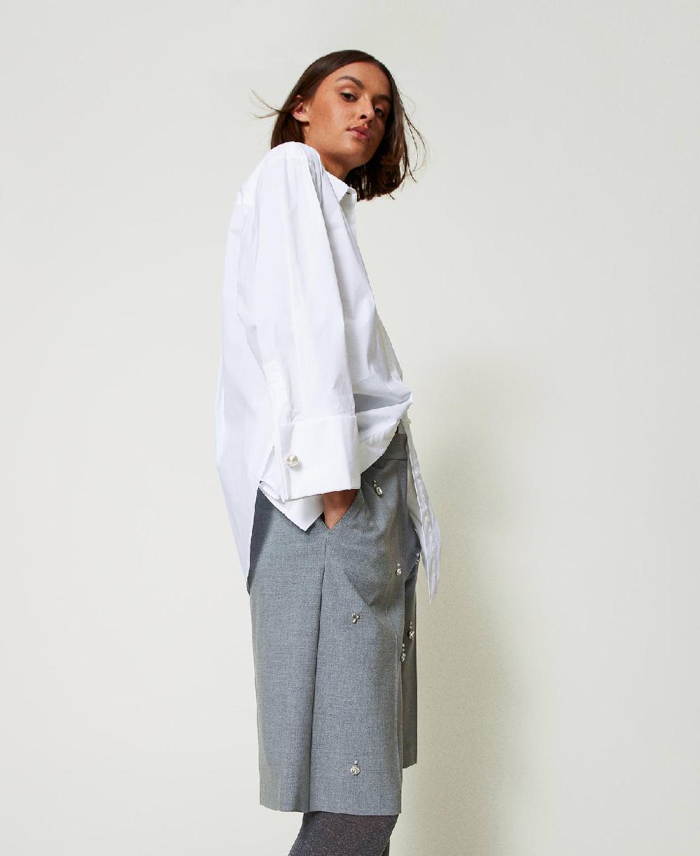 Scee by twin set Shorts con ricami a mano 2025