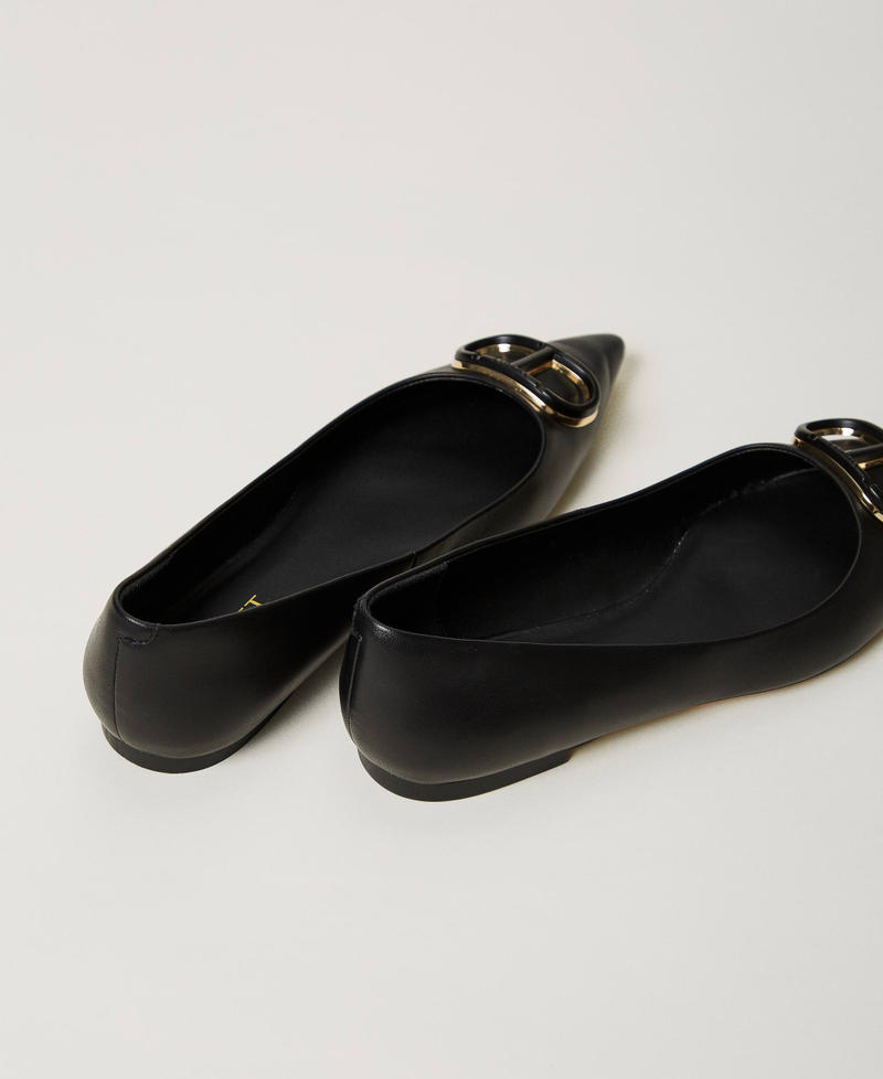 Scee by twin set Ballerine in pelle con Oval T Pezzi Unici