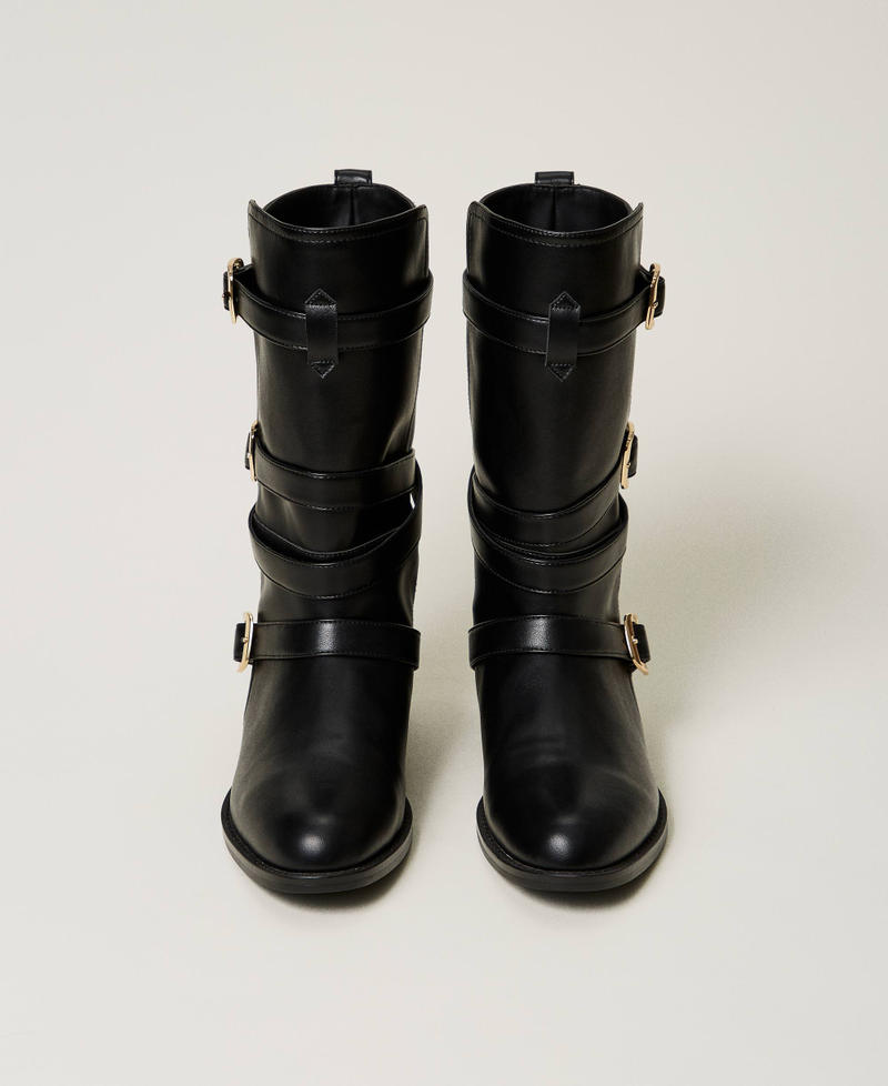 Scee by twin set Stivali biker con cinturini Novità