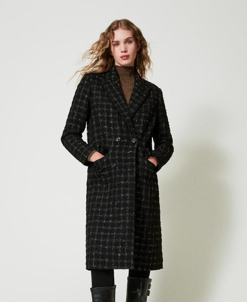 Scee by twin set Cappotto bouclé a disegno check Online
