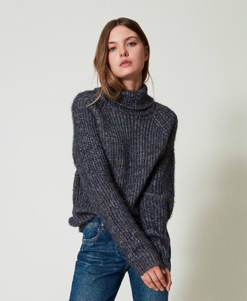 Scee by twin set Maglia in filato multicolor con lurex Outlet
