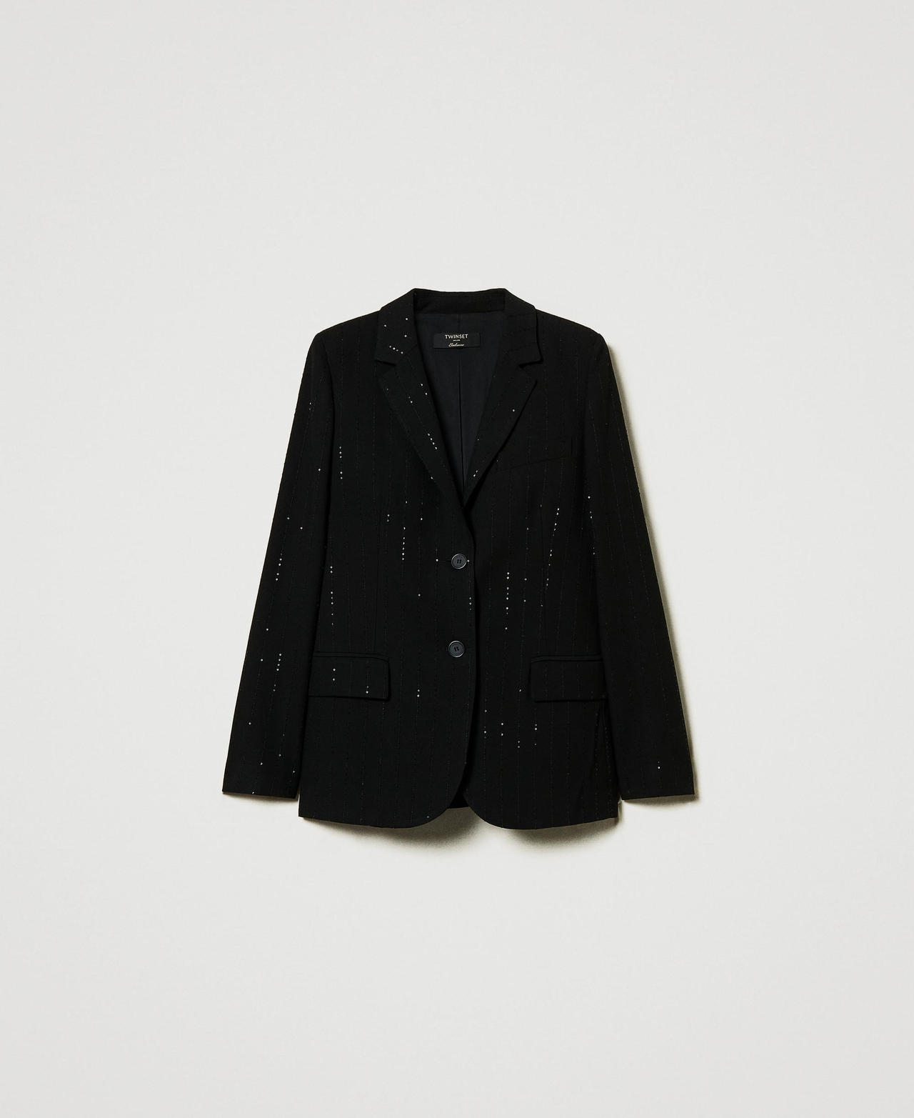 Scee by twin set Giacca blazer in panno con paillettes Moda