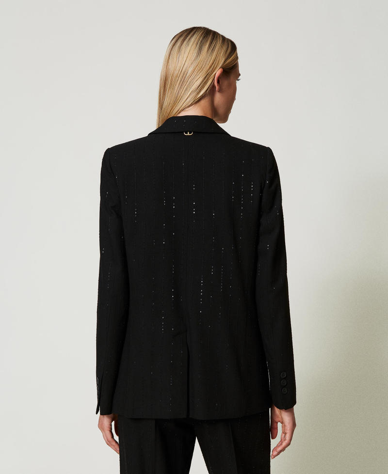 Scee by twin set Giacca blazer in panno con paillettes Moda