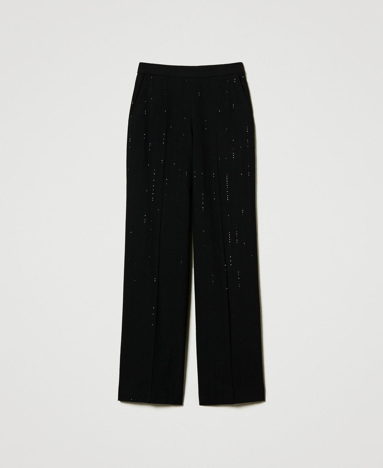 Scee by twin set Pantaloni in panno con paillettes 2025