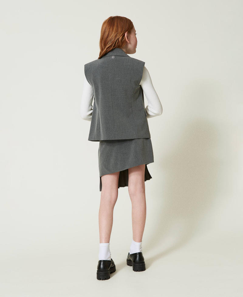 Scee by twin set Gilet monopetto in flanella Italy